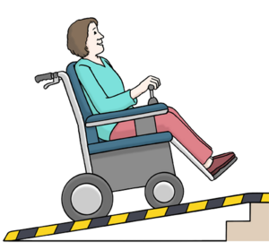Piktogramm Rampe für Rollstuhlfahrer