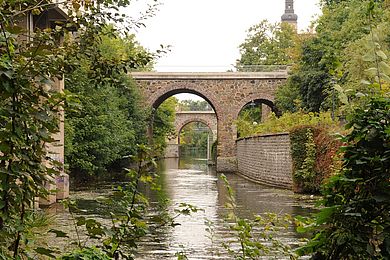 Brücke und Kanal im Leipziger Westen