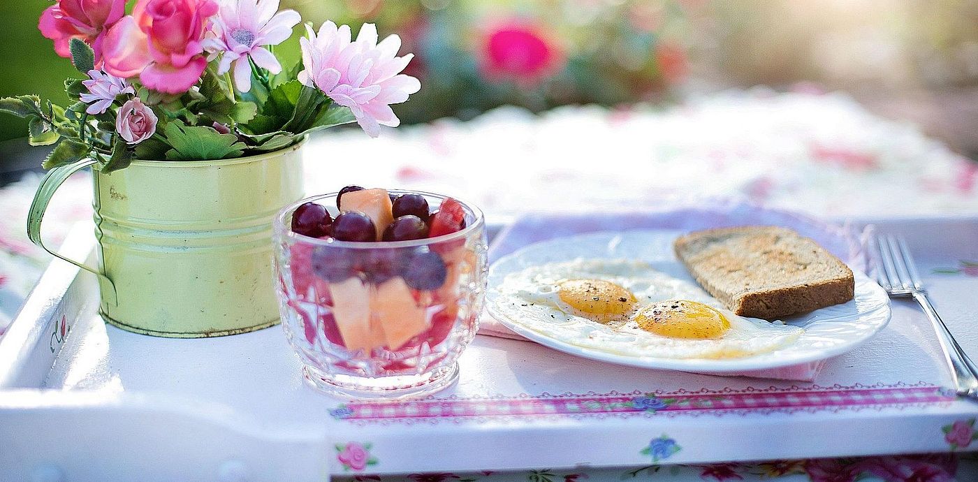 Frühstück im Garten